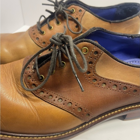 Winthrop Phillips Brown Leather Brogue Oxford Shoes 104120 Men’s Size 8 - Picture 2 of 9